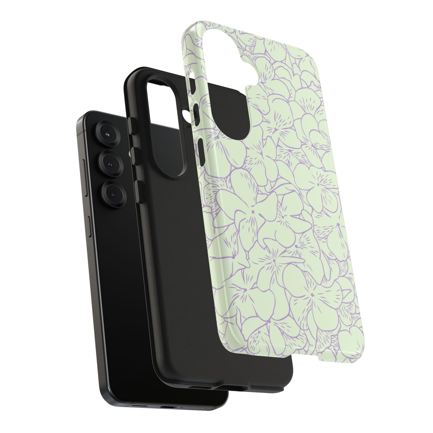 Green & Lavender Floral Phone Case