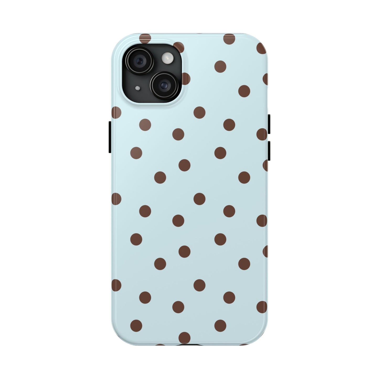 Blue & Brown Polka Phone Case