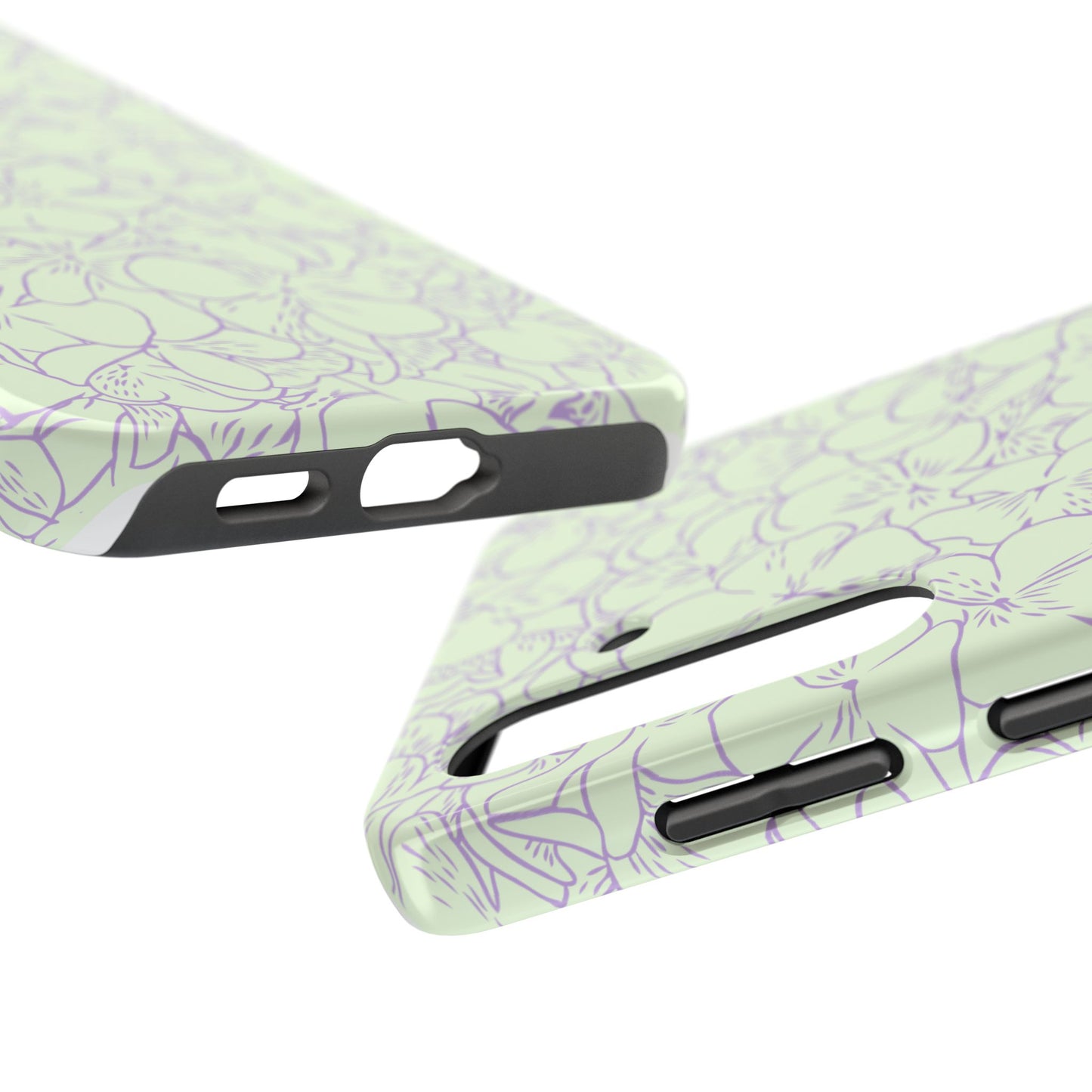 Green & Lavender Floral Phone Case