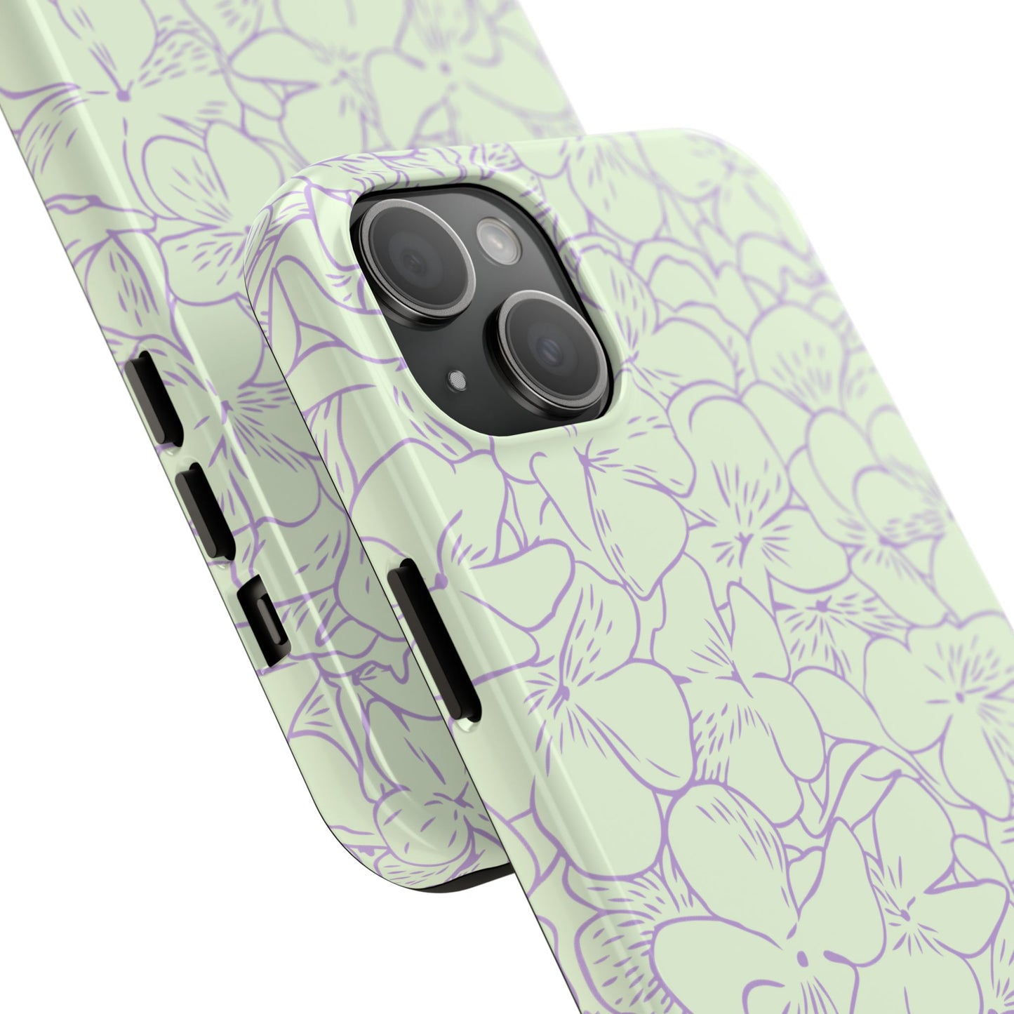 Green & Lavender Floral Phone Case
