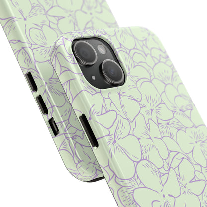 Green & Lavender Floral Phone Case