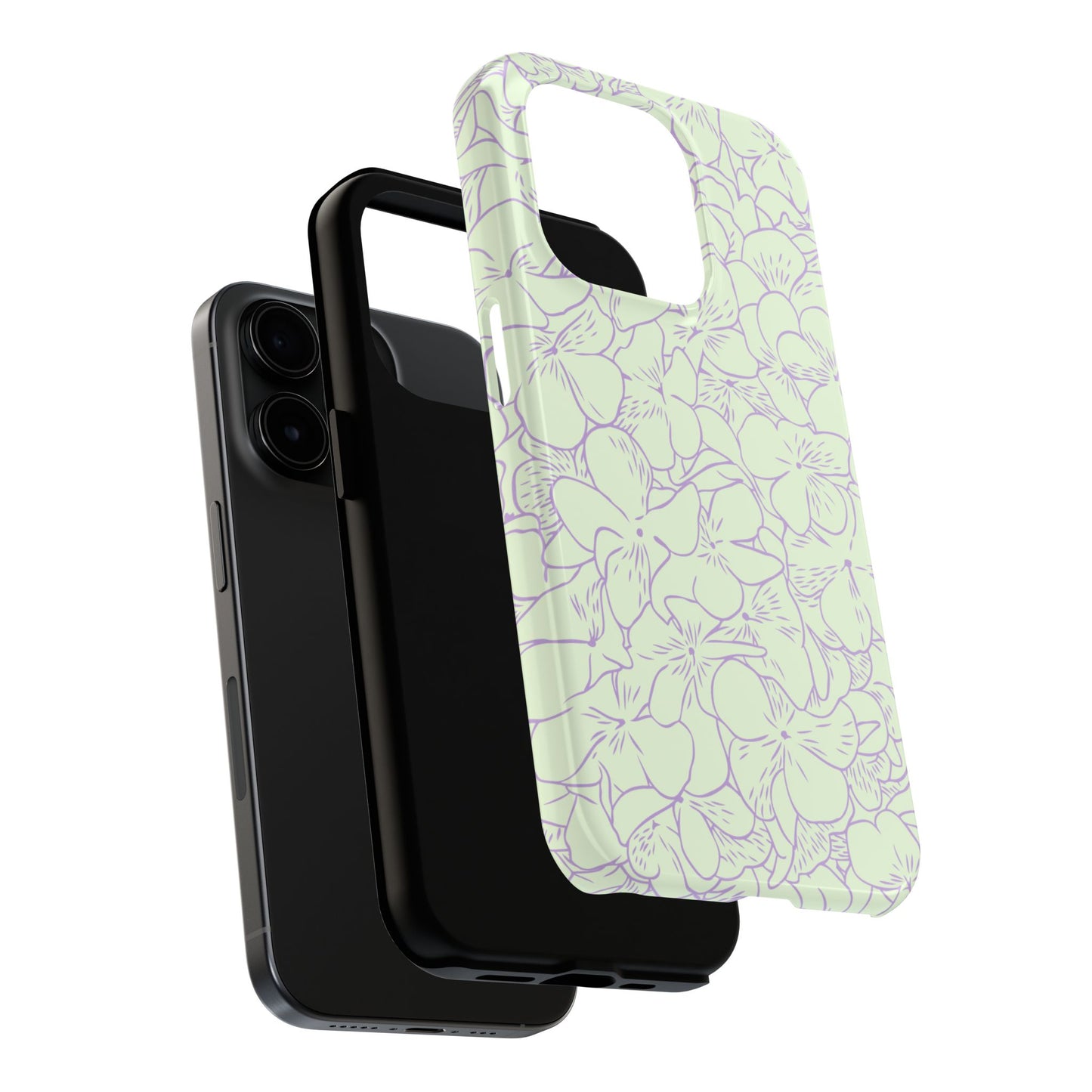 Green & Lavender Floral Phone Case