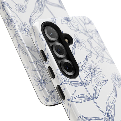 White Floral Phone Case