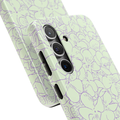 Green & Lavender Floral Phone Case