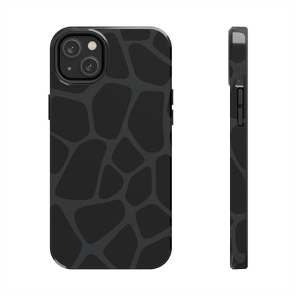 Black Giraffe Print Phone Case