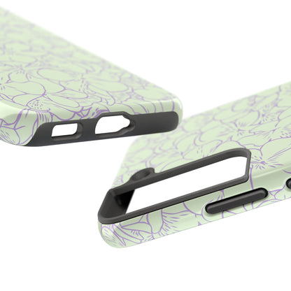 Green & Lavender Floral Phone Case
