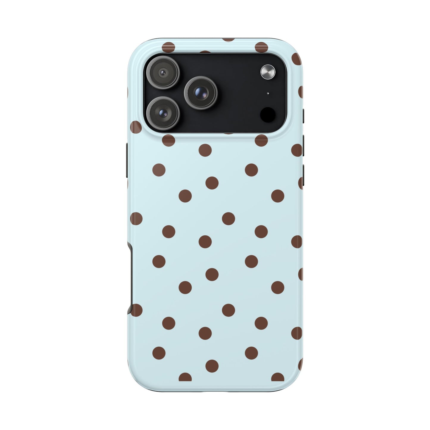 Blue & Brown Polka Phone Case