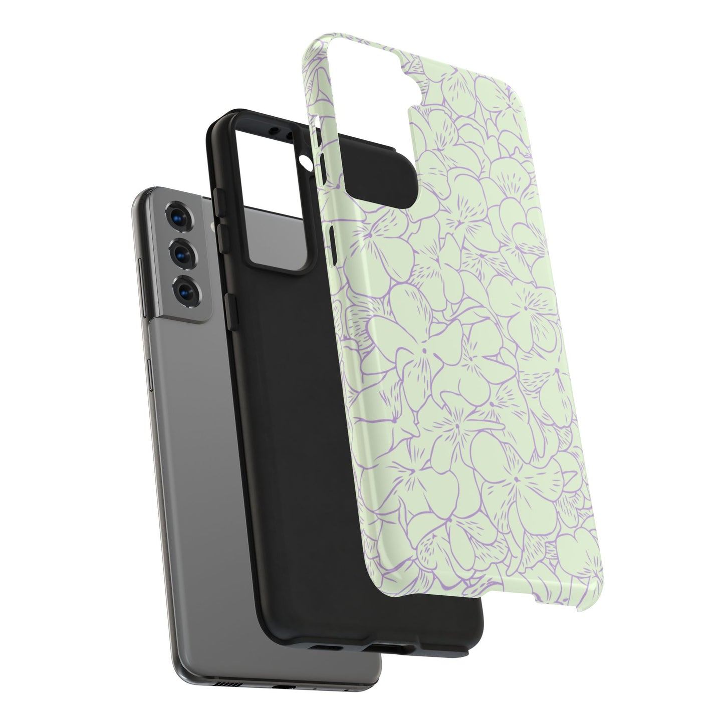 Green & Lavender Floral Phone Case