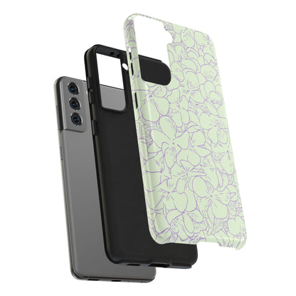 Green & Lavender Floral Phone Case