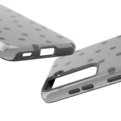 Gray & Green Polka Phone Case