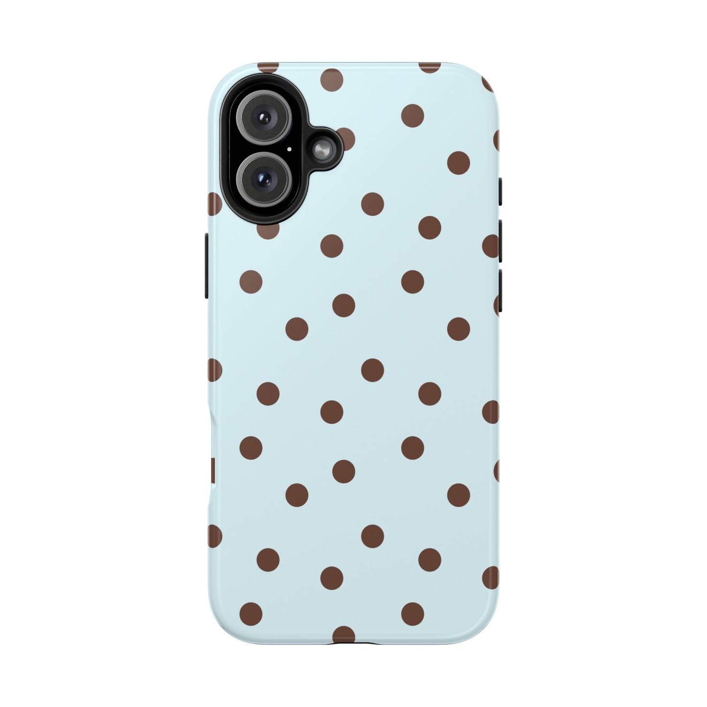 Blue & Brown Polka Phone Case