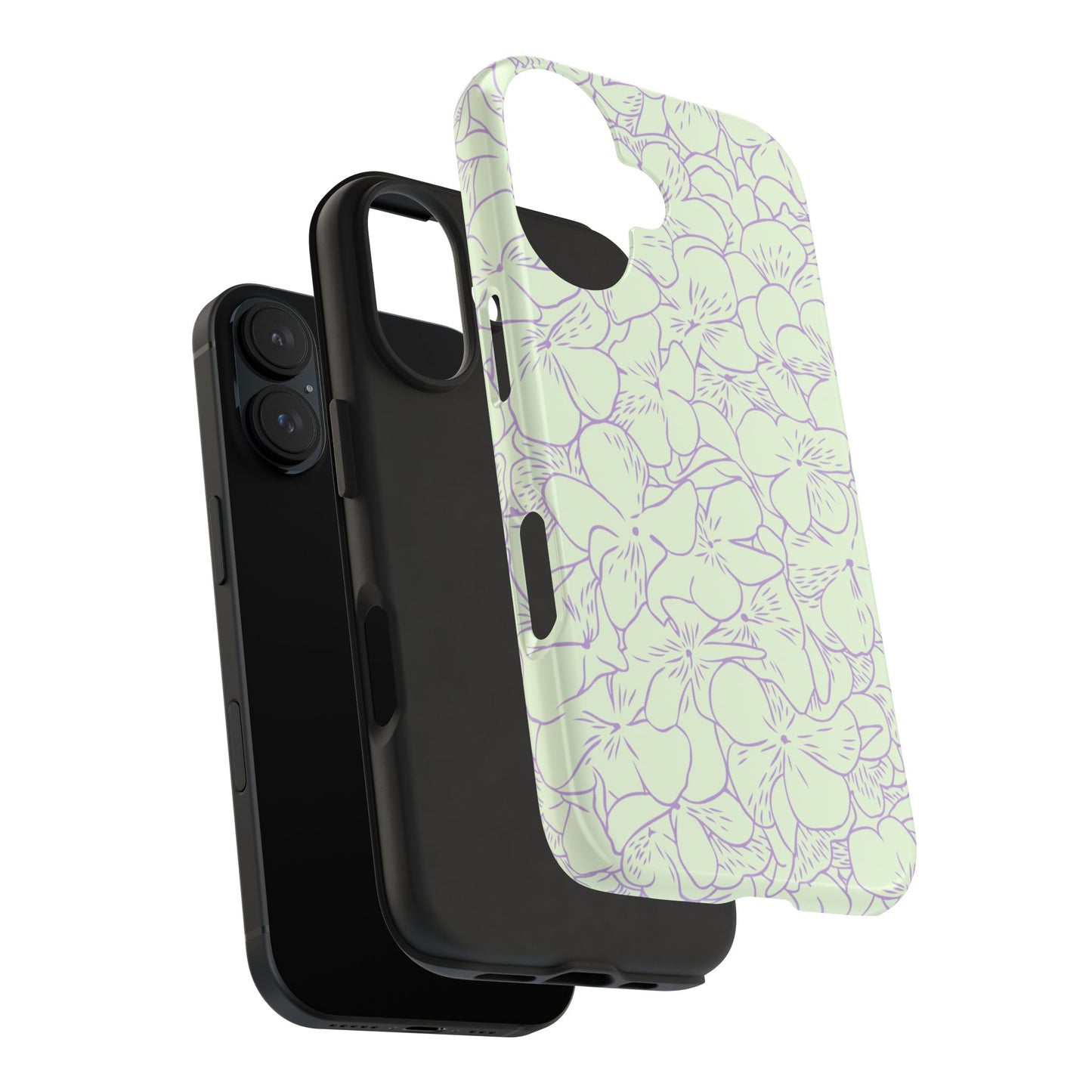 Green & Lavender Floral Phone Case