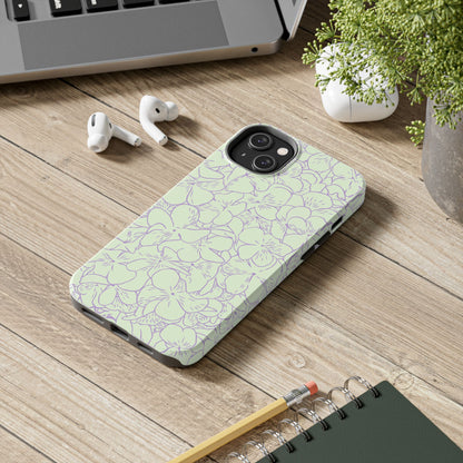 Green & Lavender Floral Phone Case