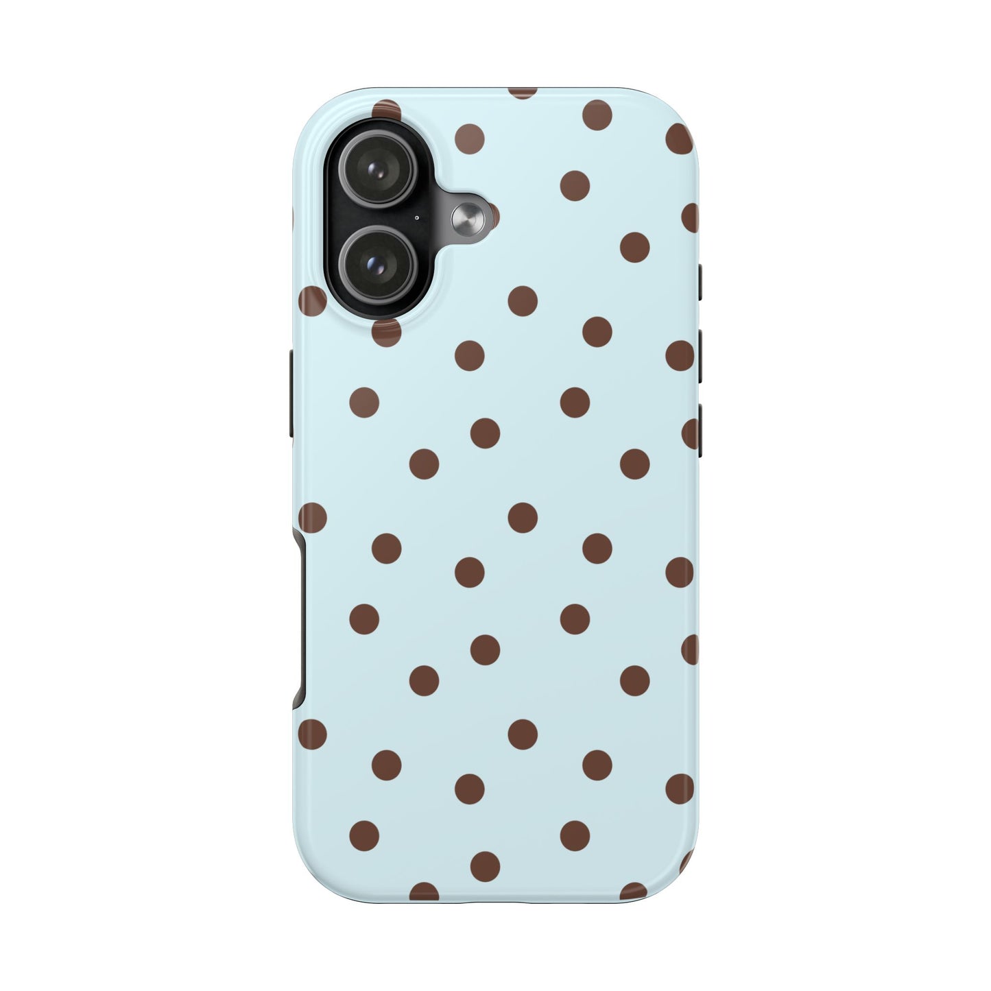 Blue & Brown Polka Phone Case