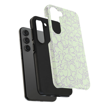 Green & Lavender Floral Phone Case