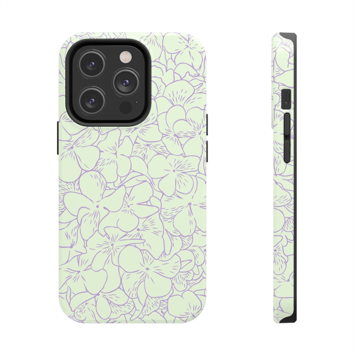 Green & Lavender Floral Phone Case