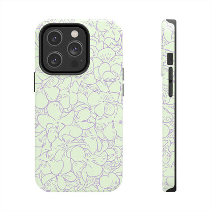 Green & Lavender Floral Phone Case