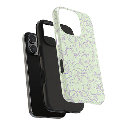 Green & Lavender Floral Phone Case