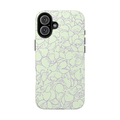 Green & Lavender Floral Phone Case