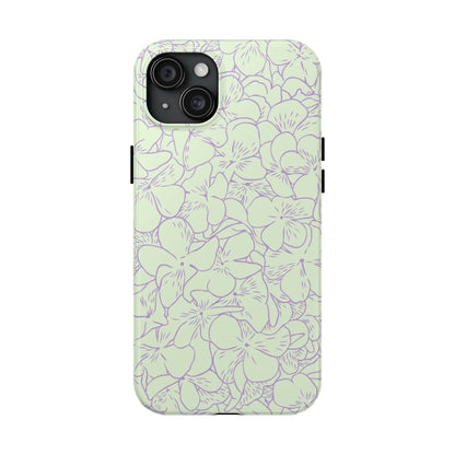 Green & Lavender Floral Phone Case