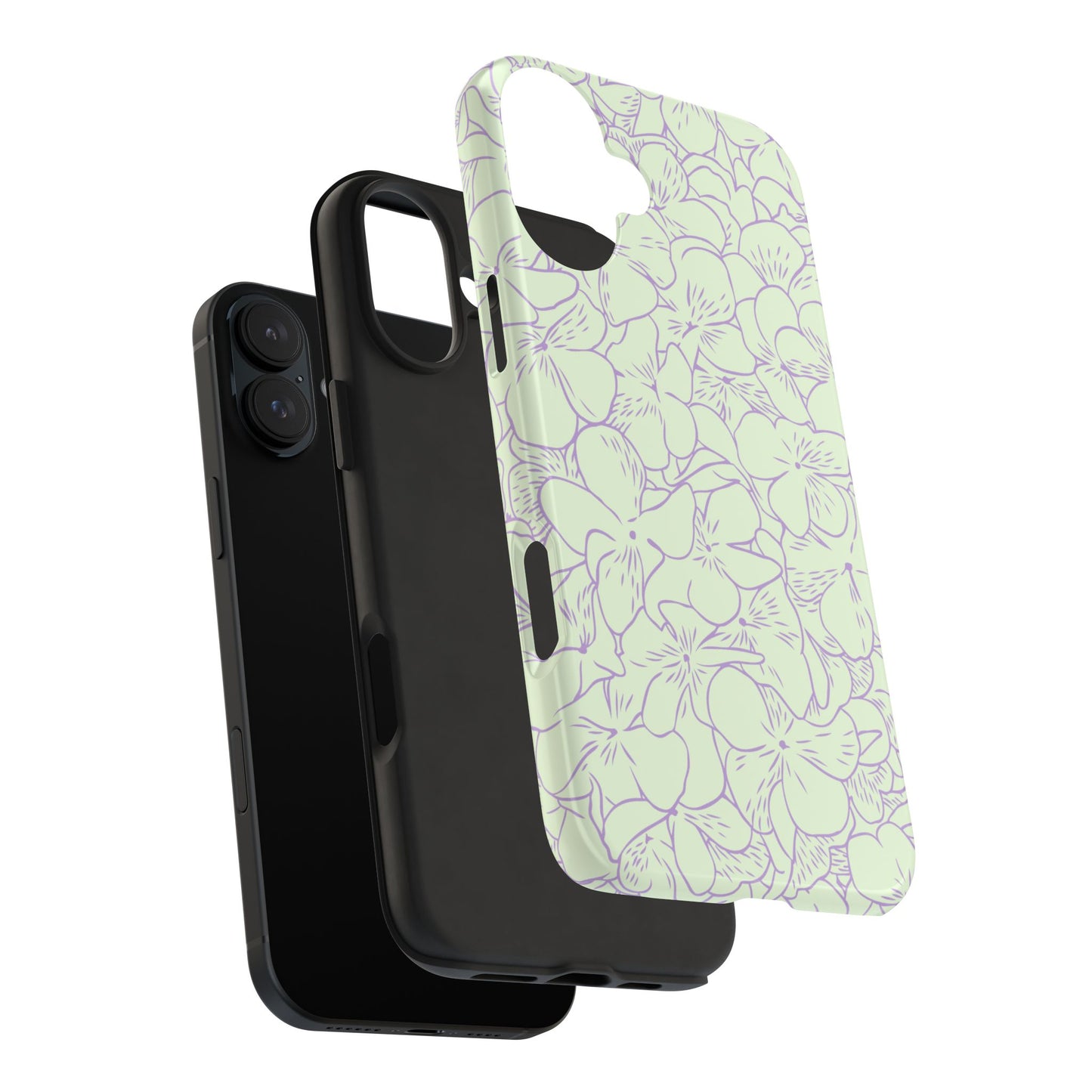 Green & Lavender Floral Phone Case