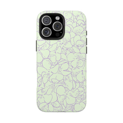 Green & Lavender Floral Phone Case