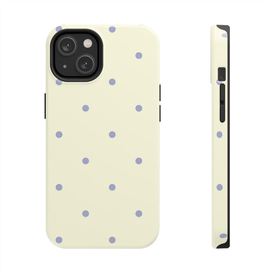 Yellow & Lavender Polka Phone Case