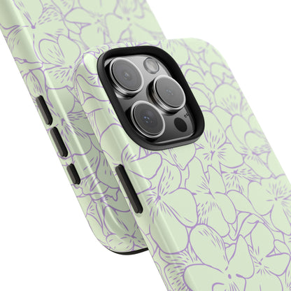 Green & Lavender Floral Phone Case