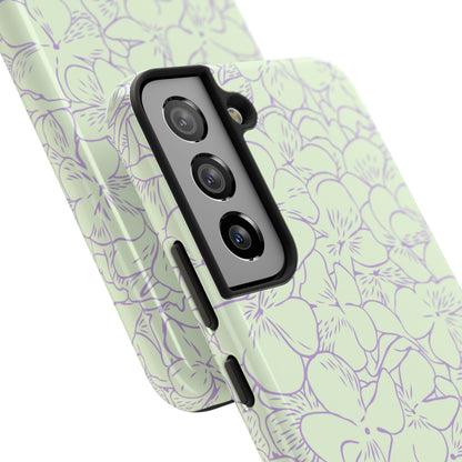 Green & Lavender Floral Phone Case