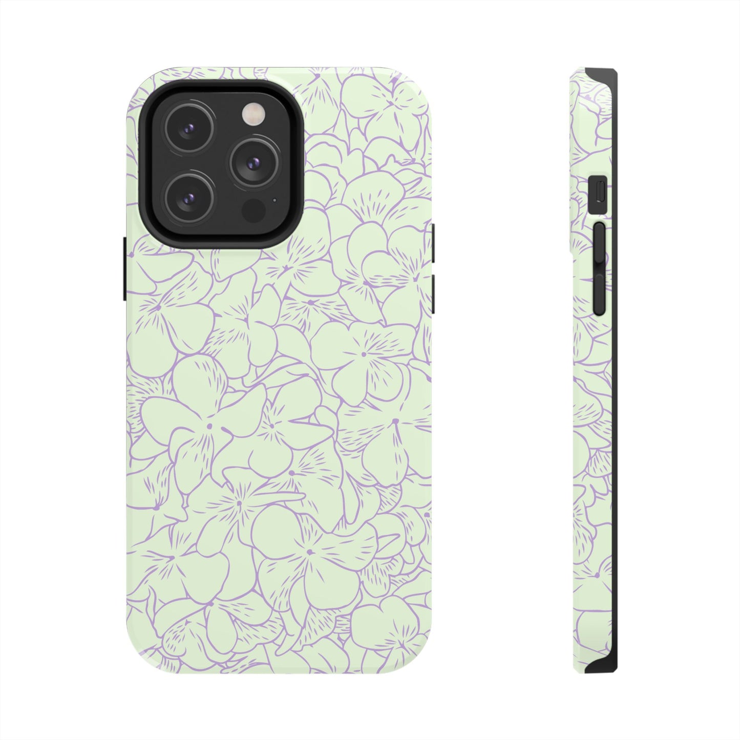 Green & Lavender Floral Phone Case