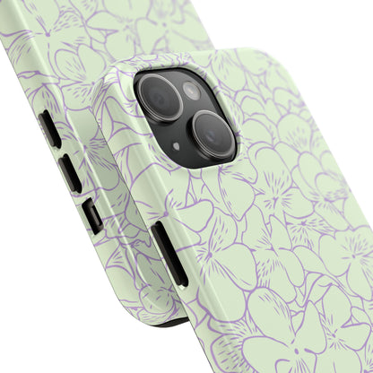 Green & Lavender Floral Phone Case