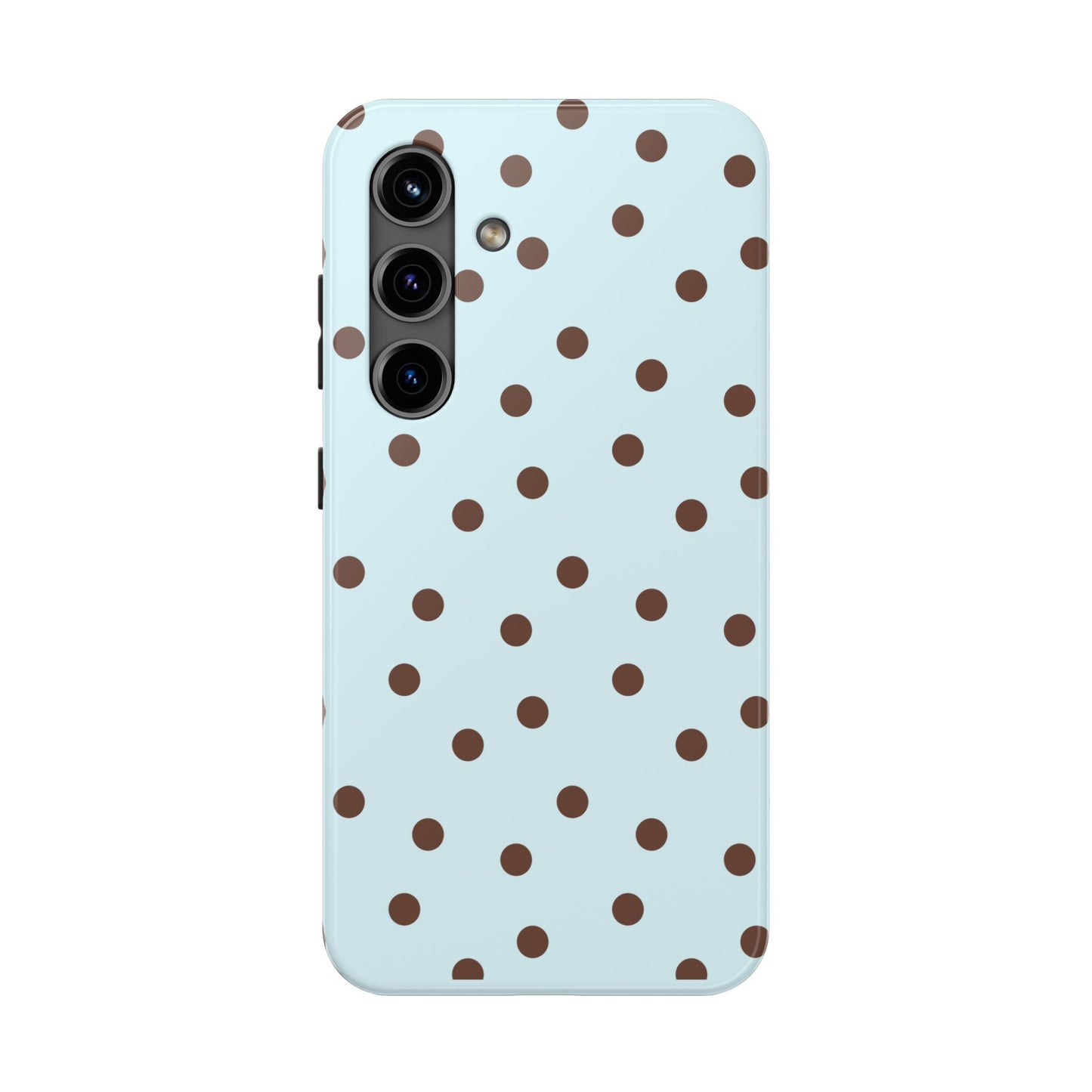 Blue & Brown Polka Phone Case