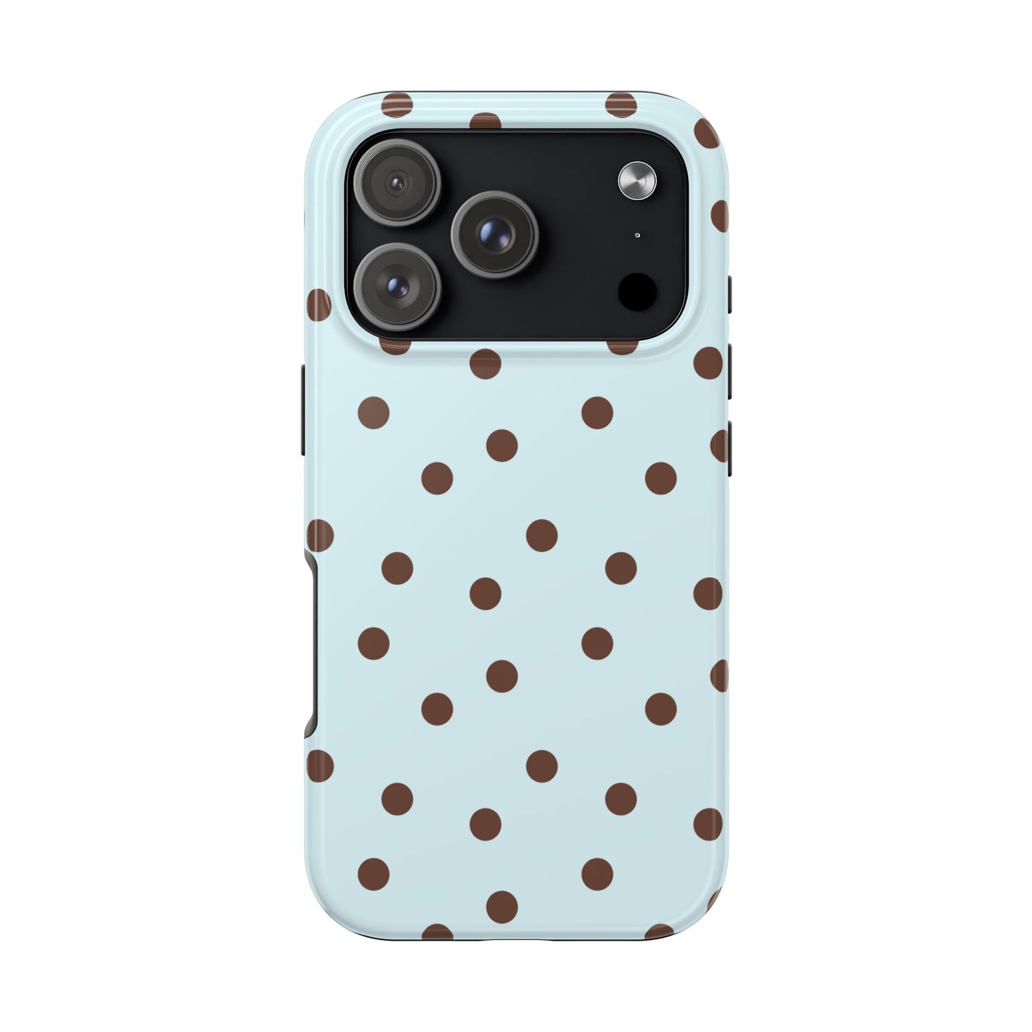 Blue & Brown Polka Phone Case