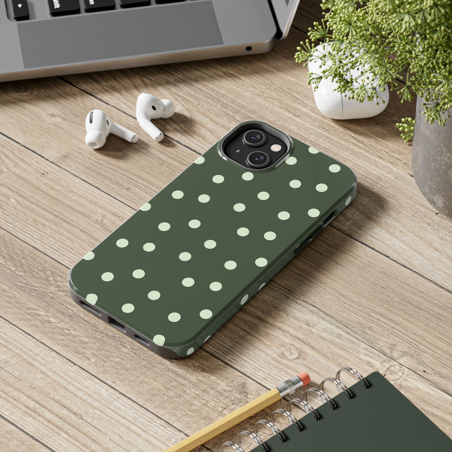 Olive Polka Phone Case