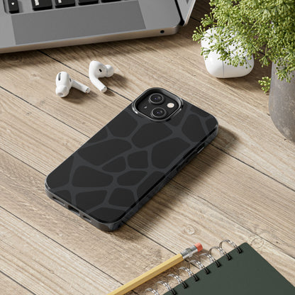 Black Giraffe Print Phone Case