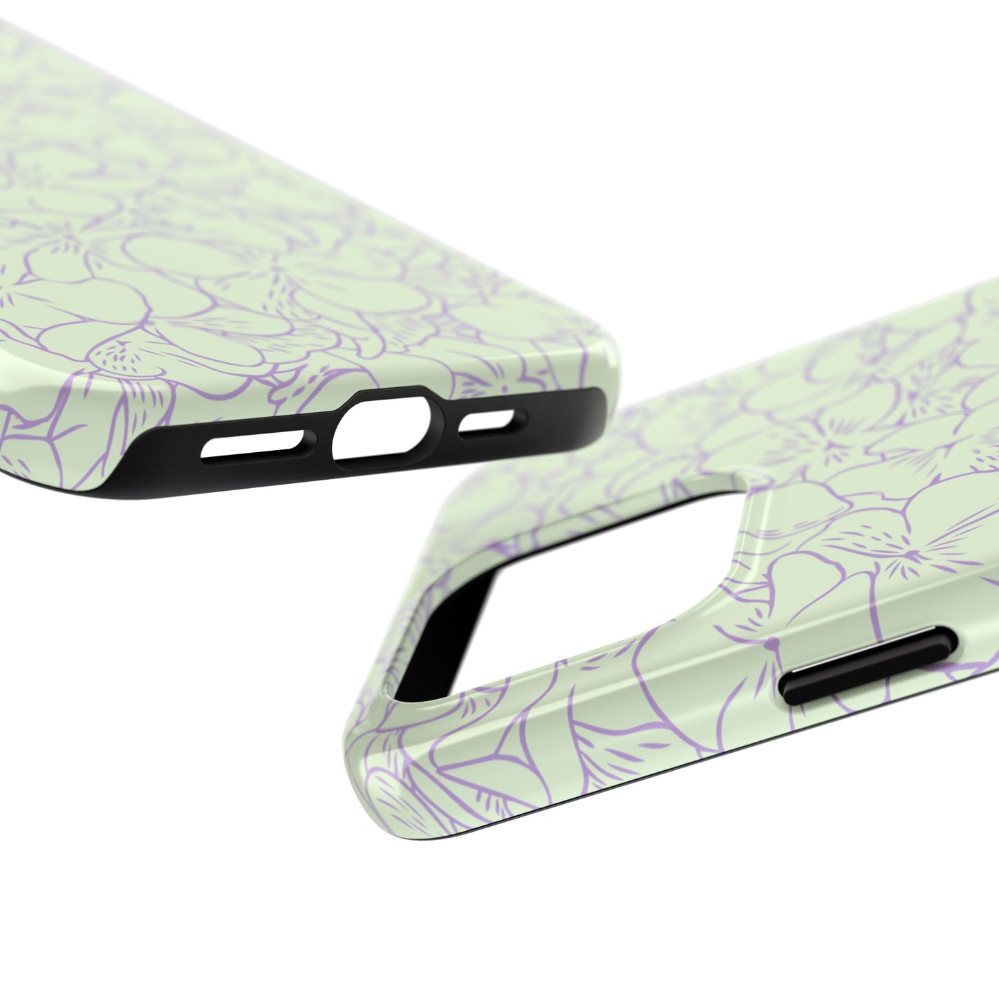 Green & Lavender Floral Phone Case