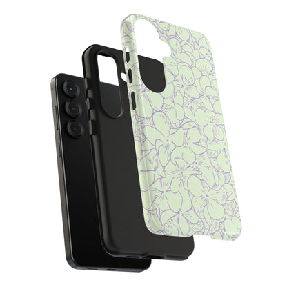 Green & Lavender Floral Phone Case