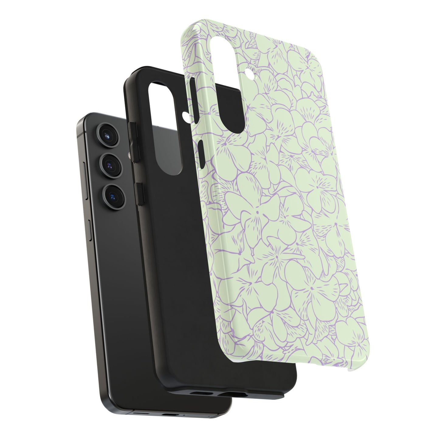 Green & Lavender Floral Phone Case