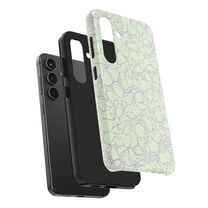 Green & Lavender Floral Phone Case