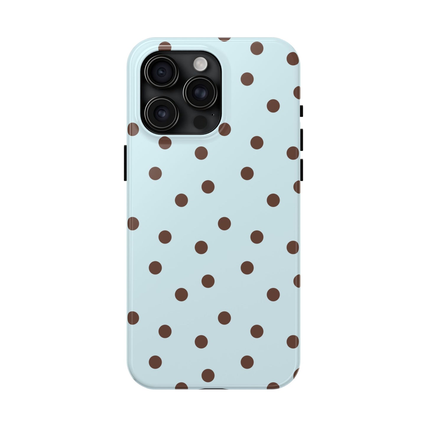 Blue & Brown Polka Phone Case