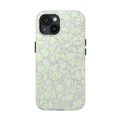 Green & Lavender Floral Phone Case