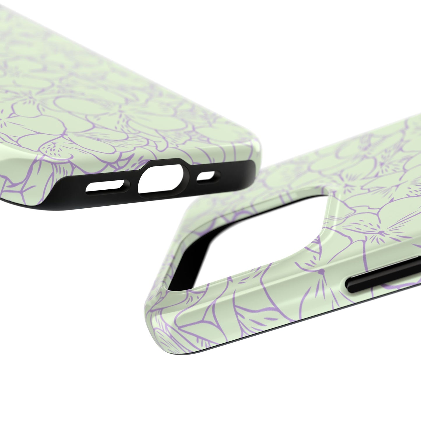 Green & Lavender Floral Phone Case