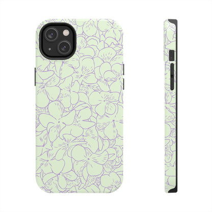 Green & Lavender Floral Phone Case
