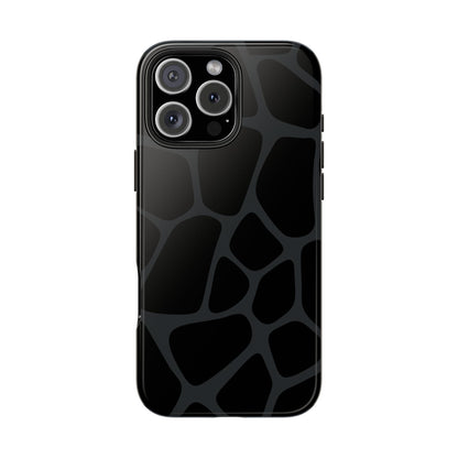 Black Giraffe Print Phone Case