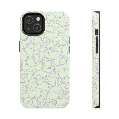 Green & Lavender Floral Phone Case