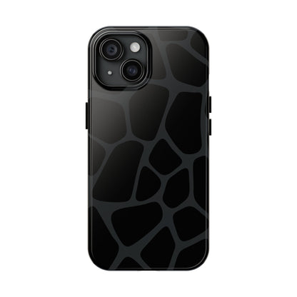 Black Giraffe Print Phone Case
