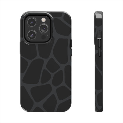 Black Giraffe Print Phone Case