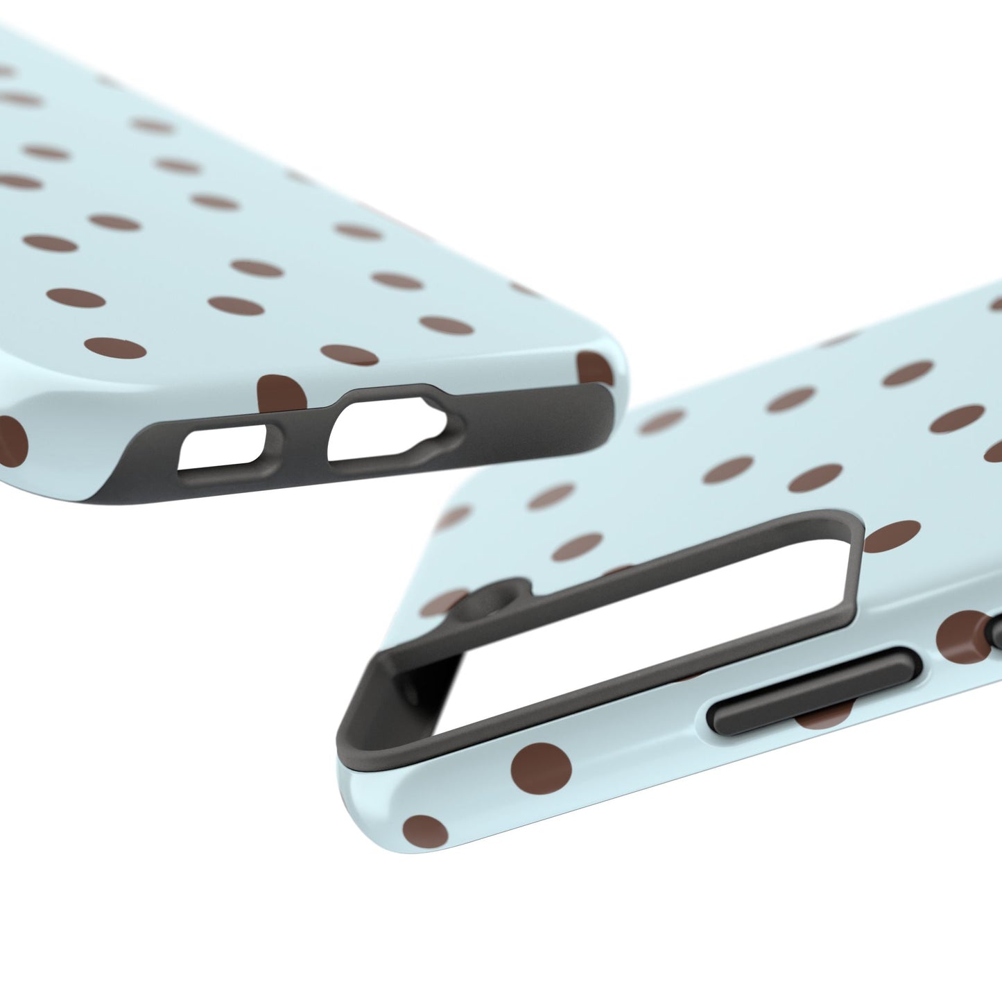 Blue & Brown Polka Phone Case
