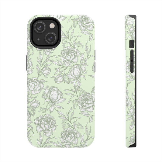 Green Floral Phone Case
