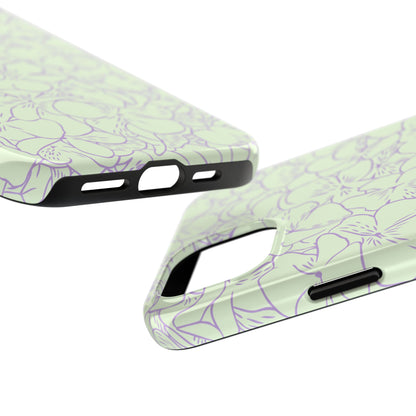Green & Lavender Floral Phone Case
